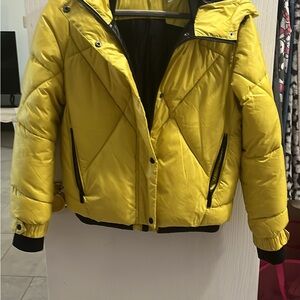 Guess Yellow Puffer Jacket